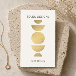Minimalistisk Geometrisk Smyckedesigner Elfenben Visitkort
