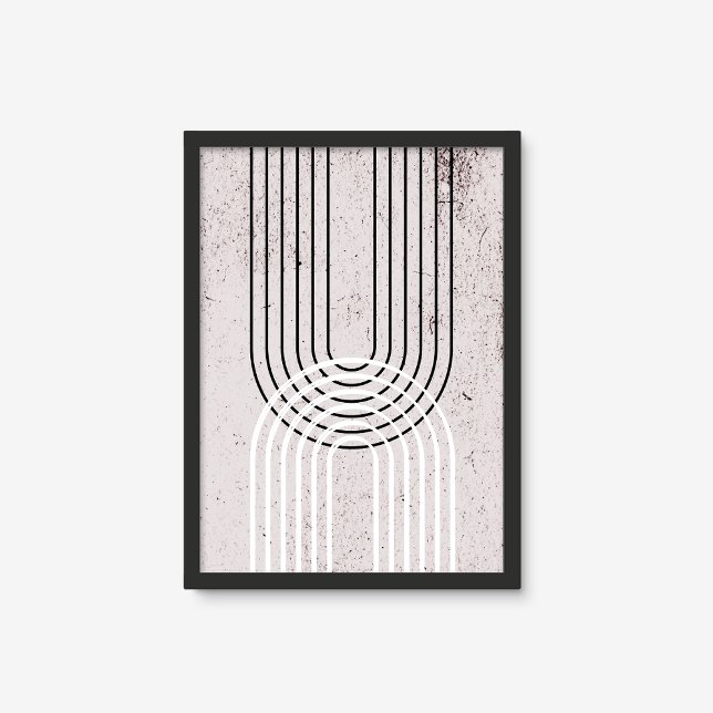 Minimalistisk geometrisk svartvitt i mitten av årh poster (Skapare uppladdad)