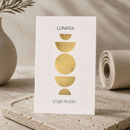 Minimalistisk geometrisk yogastudio Elfenben Visitkort