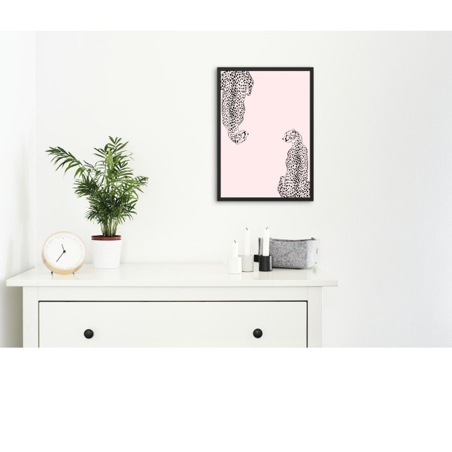 Minimalistisk Gepard Väggkonsttryck | Modern  Poster (Skapare uppladdad)