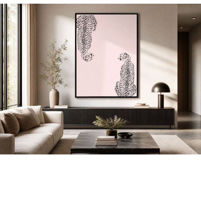 Minimalistisk Gepard Väggkonsttryck | Modern  Poster (Skapare uppladdad)