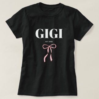 Minimalistisk GIGI Est söt rosa rosett  T Shirt