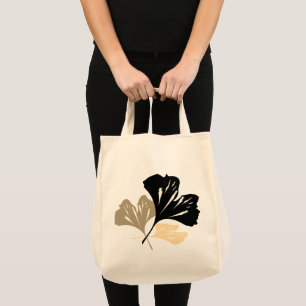 Minimalistisk Ginkgo Löv Illustrated Tygkasse