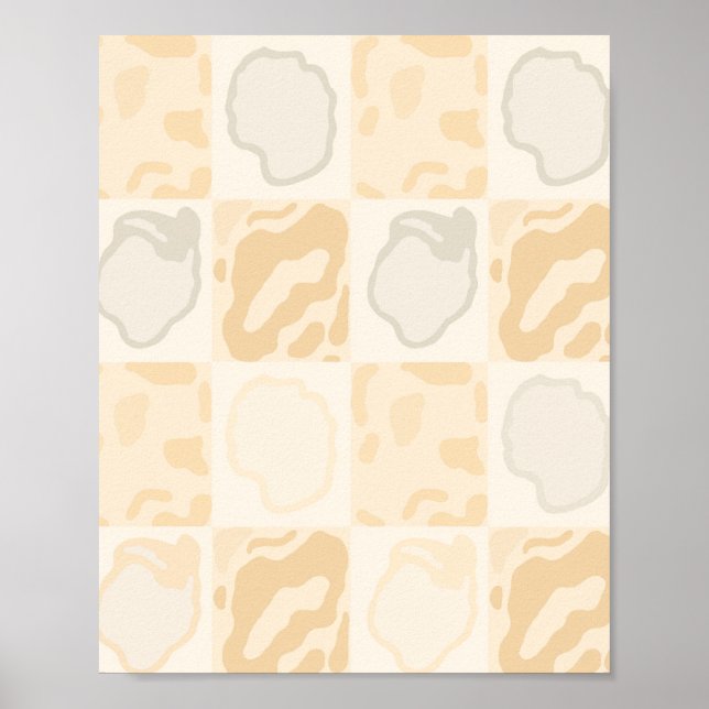 Minimalistisk gipstextur Neutral Beige Väggkonst (Framsidan)