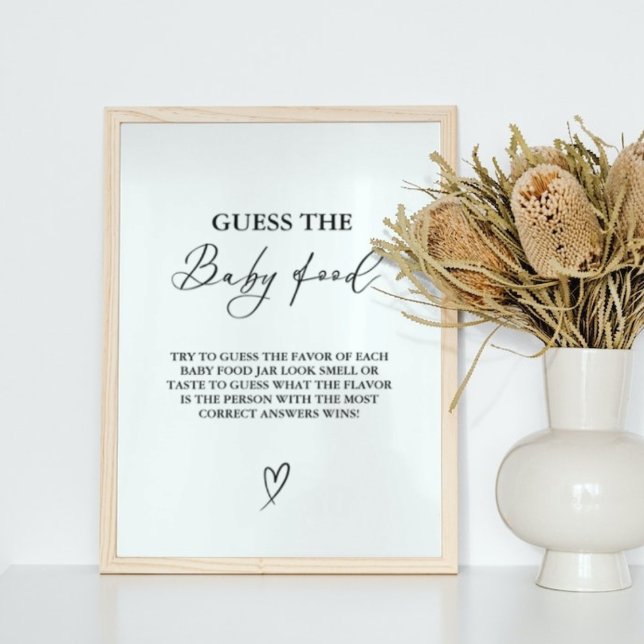 Minimalistisk gissning, Baby-babybabyspelet Poster (Skapare uppladdad)