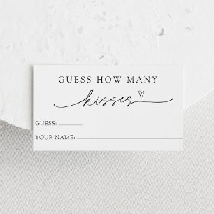 Minimalistisk gissning hur många Kisses-spelkort Tilläggskort