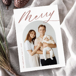 Minimalistisk Glad Dammtorr Rosmanus Skript Båge F Julkort
