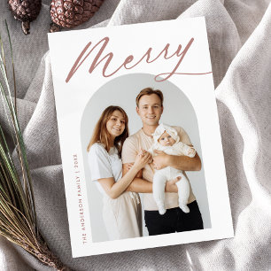Minimalistisk Glad Dammtorr Rosmanus Skript Båge F Julkort