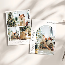 Minimalistisk Glad helg-fotobåge Julkort