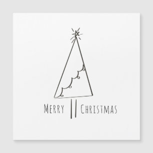 Minimalistisk Glad Jul Träd Linje Konst