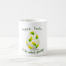 Minimalistisk Glad påsk söt-tecknad-kaffe Mugg