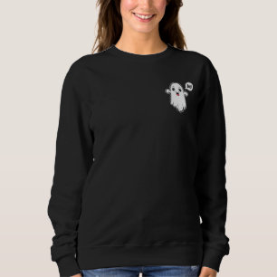 Minimalistisk Glad Spöke som säger Boo Halloween T Shirt