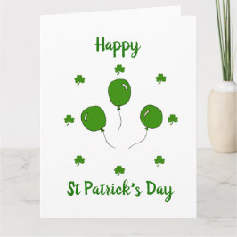 Minimalistisk Glad St. Patricks dag   Kort