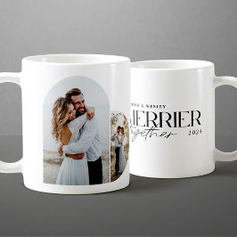 Minimalistisk Gladare Tillsammans Jul Bröllop Kaffemugg