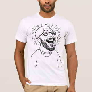 Minimalistisk glädje Linje Konst Porträtt T-Shirt