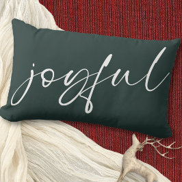 Minimalistisk Glatt modern kalligrafi Mörk grönt Lumbarkudde