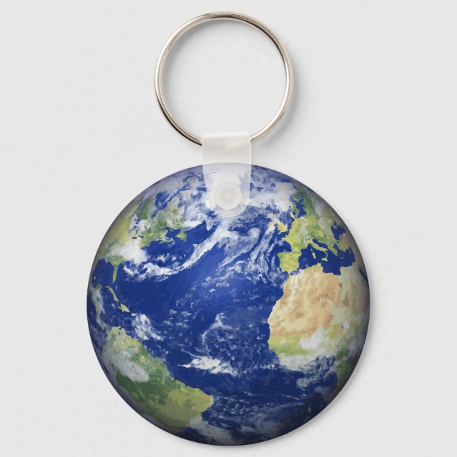Minimalistisk Globtillbehör Resa & Natur Design Nyckelring (Framsida)