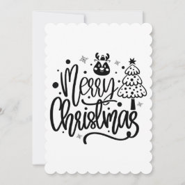 Minimalistisk god jul Elegant Tack Kort