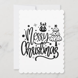 Minimalistisk god jul Elegant Tack Kort