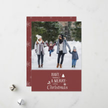 Minimalistisk God Jul En Foto Kort