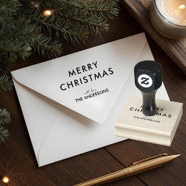 Minimalistisk God Jul Familj Stämpel