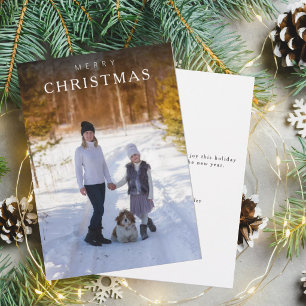 Minimalistisk God Jul Foto Kort