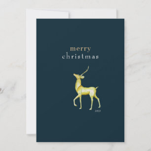 Minimalistisk God Jul Guld Ren Julkort