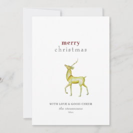 Minimalistisk God Jul Guld Ren Julkort