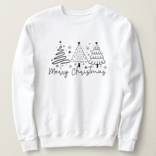 Minimalistisk God jul i Svartvit Träd T Shirt