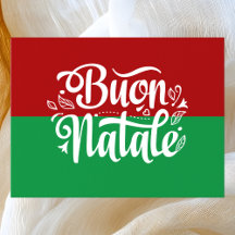 Minimalistisk God Jul italiensk Merry Christmas 