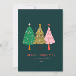 Minimalistisk God Jul Julgran Julkort