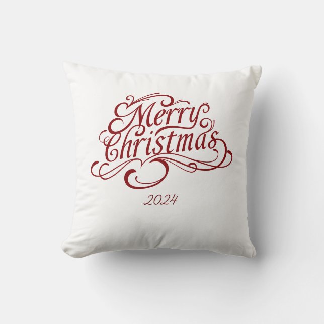 Minimalistisk God Jul  Kudde (Framsida)