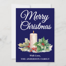 Minimalistisk God jul-marin blå Julkort