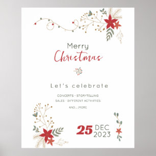 Minimalistisk God Jul Rea, God Jul Poster