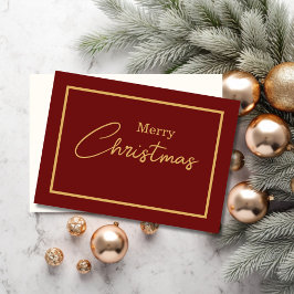 Minimalistisk God jul Red & Guld Helgkort