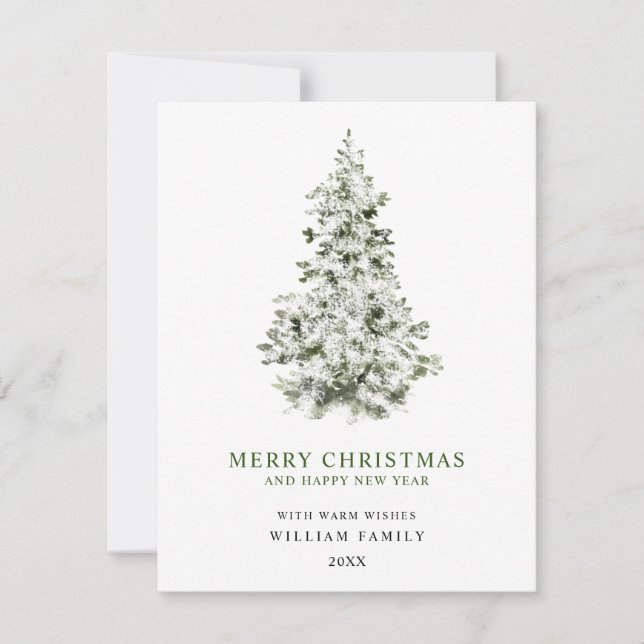 Minimalistisk God Jul Semesterkort Julkort (Framsida)