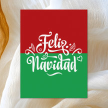 Minimalistisk God Jul Spanska Merry Christmas