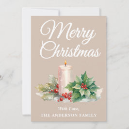 Minimalistisk God jul-taupe Julkort