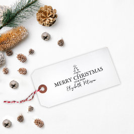 Minimalistisk God jul Träd Märkre Stämpel