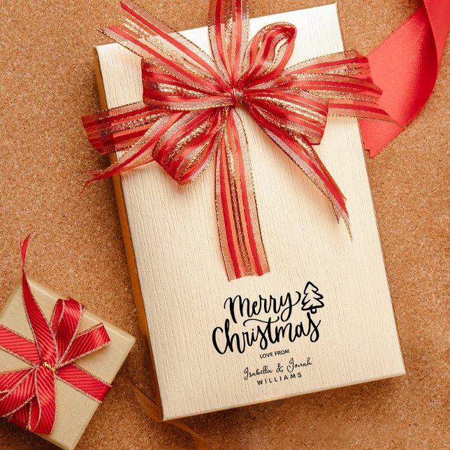 Minimalistisk God jul Träd Märkre Stämpel (Skapare uppladdad)