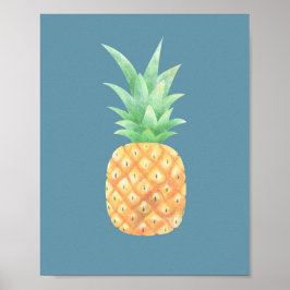Minimalistisk Golden Pineapple Poster