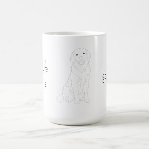Minimalistisk Golden retriever-älskare mugg