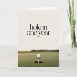 Minimalistisk golf-födelsedagspresent för män kort