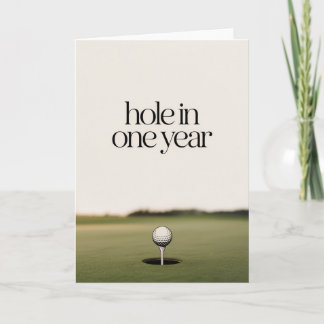 Minimalistisk golf-födelsedagspresent för män kort