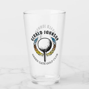 Minimalistisk golf Monogram-design för elegant Glaskopp
