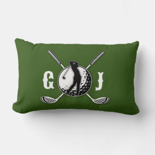 Minimalistisk golf Monogram-design för elegant Lumbarkudde