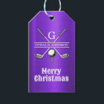 Minimalistisk golf Monogram-design för elegant Presentetikett<br><div class="desc">Eleganten Golf Monogram Design från Edward Eksi med minimal Anpassningsbar. Enkel modifiering av INITIALER och TEXTS efter dina behov.</div>