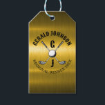 Minimalistisk golf Monogram-design för elegant Presentetikett<br><div class="desc">Eleganten Golf Monogram Design från Edward Eksi med minimal Anpassningsbar. Enkel modifiering av INITIALER och TEXTS efter dina behov.</div>