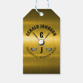 Minimalistisk golf Monogram-design för elegant Presentetikett