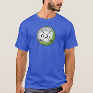 Minimalistisk golf Monogram-design för elegant T Shirt